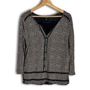 Lucky Brand 3/4 Sleeve Tan Peasant Blouse